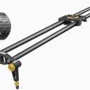 (Upgraded) 47 in Carbon Fiber Camera Slider / 120cm Dolly Track Rail, Smooth Bearing Stabilizer, Height Adjustable, Spirit Level, AGG1982