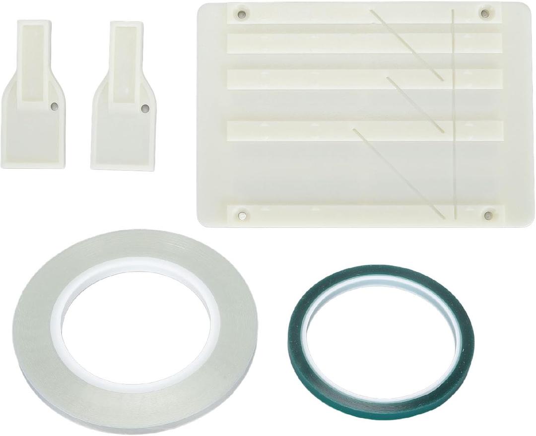 1/4 10 Inch Tape Splicing Set, Open Reel Tape Splicing Block for 1 & 1/2 & 1/4 & 1/8, Open Reel Audio Splicing Kit with Splicing Tape and Leader Tape for Revoxsonido