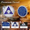 Recovery Triangle 49 Year Sobriety Coin - Silver Roman Numeral NA AA Coins - 1-65 Prime NA/HA/AA Chips and Medallions - Narcotics Alcoholics Anonymous Sober Gifts for Men Women