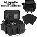 DSLEAF Tactical Pistol Range Bag for 5 Handguns, Shooting Gun Duffle Bag with 9X Magazine Slots for Hunting and Range Outdoor Activities, 16.5 x 12.6 x 9.05 inches