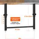 48" Ceiling Mount Pull Up Bar, Heavy Duty Multi-Grip Rafter Chin Up Bar for Garage/Basement/Backyard Ceiling Beam, Adjustable Height&Supports to 650 Lbs