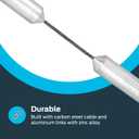 Eastman 45 Inch Flexible Magnesium Anode Rod, 1-1/6 Inch Hex Head, Chrome, 60296
