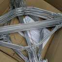 Metal Wire Clothes Hangers 100 Pack, Space Saving Hangers for Closet Organization, Dorm & Home, 17 Inch Ultra Thin Non-Slip Coat Hanger for Standard Size Shirts, Pants, Dresses (Silver)