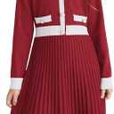 GRACE KARIN Girls Sweater Fall Dress Long Sleeve Knit A Line Contrast Casual Winter Dresses 12 Y