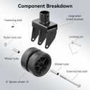 2,500lbs Dual 6" Trailer Jack Swivel Caster with Upgraded Spoked Wheels and Reinforced Bracket, Black