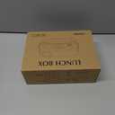 Bento box adult work lunch box, adult container, with 4 compartments, lunch container with cutlery (knife, fork, spoon, sauce box), animal fruit fork, microwave and dishwasher safe, Bee gray