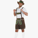 fun shack Mens Lederhosen Oktoberfest Costume, German Outfit for Men, Traditional Oktoberfest Attire, Festive Wear