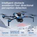 RC Drone with HD Camera 5 Inch LCD Screen Remote Controller, Professional Brushless Motor Drone Auto Return, Waypoints, Foldable Quadcopter with 2 Batteries & Portable Case for Beginners and Adults