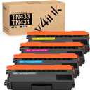 v4ink TN-433 TN-431 Compatible Toner Cartridge Replacement for Brother TN433 TN431 TN433BK to use with Mfc-L8900Cdw Mfc-L8610Cdw Hl-L8260Cdw Hl-L8360Cdw Hl-L8360Cdwt Hl-L9310CDW (Color Set) (High Yield)