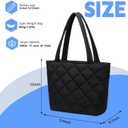 CAMTOP Lunch Box for Women Girls Insulated Cute Lunch Tote Bag Lunchbox Cooler Bag for Work Travel Picnic (Quilted-Black)