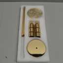 6PCS Tall Candle Candlestick Holder, Taper Pillar Candle Sticks Stand Holders for Table Centerpiece, Metal Tall Taper Candelabra Stands Elegant Decor Set Wedding Festival Decor(Color: Champagne Gold)