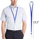 Lanyards for Id Badges 100 Pack Bulk Lanyard with Clip Swivel Hooks for Name Tag ID Badge Holder, Employees, Students, Attendees (100, Blue)