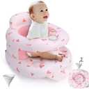 Inflatable Baby Seat for Babies 3 Months & Up, Inflatable Baby Support Seat for Sitting Up, Toddler Baby Floor Chair with Built in Air Pump, Upgrade Water Injection Function, More Stable (Color#03)