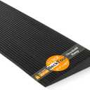 1.5'' Rise Threshold Ramp for Doorways, 2204 LBS Capacity Rubber Threshold Ramp, Non-Slip Driveway Curb Ramps Handicap Ramp for Wheelchair Scooter Stroller, Cuttable & Adjustable Size