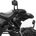 Motorcycle Sissy Bar Backrest for Honda Rebel 1100 CMX1100 CM1100 2021 2022 2023 2024 2025 2026 Detachable Driver Passenger Back Rest Upright Rear Seat Leather