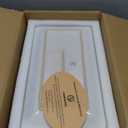 famiware Serving Platter, Rectangular 15.67/14.1/12.6inch Serving Dishes for Entertaining, Microwave Dishwasher Safe, Stoneware Serving Trays for Party, Turkey, Cheese, Ocean Series, Cappuccino White