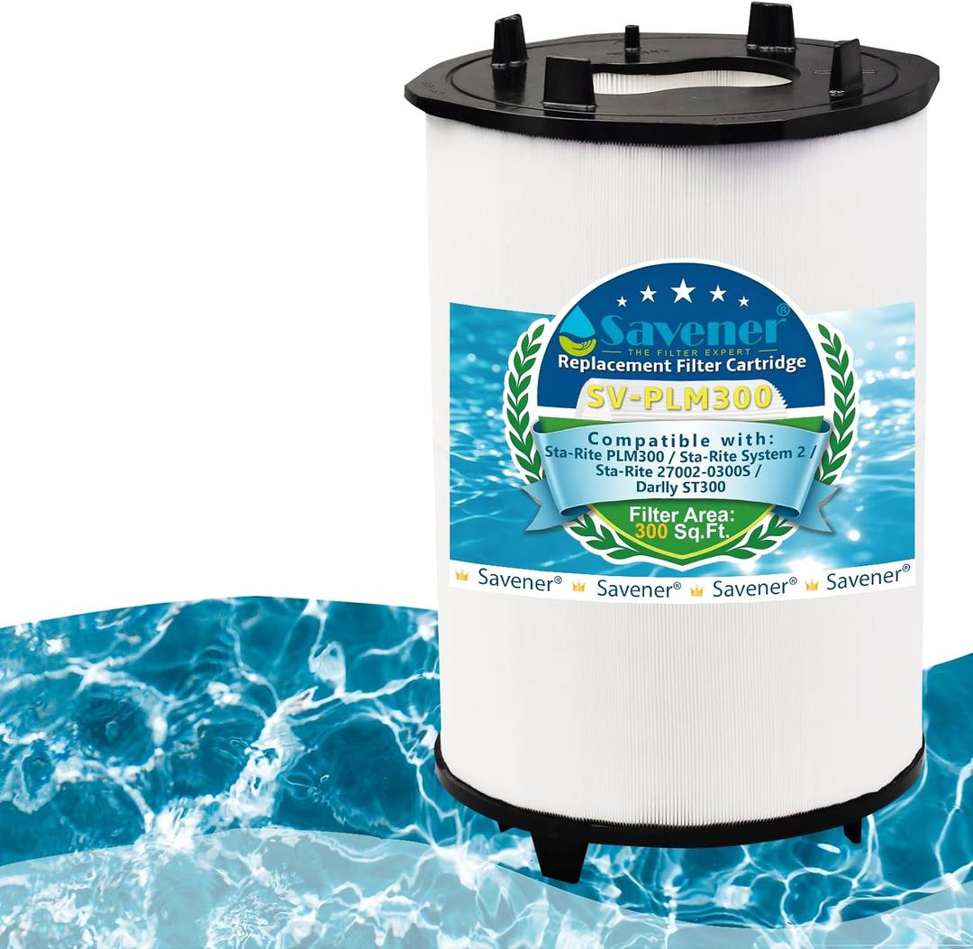 Savener® 27002-0300S Pool Filter, Replaces Sta-Rite 27002-0300S Pool and Spa D.E. Filter, Compatible with Sta-Rite PLM300 and System 2 Pool and Spa Cartridge Filter Modular Media, 300 Sq. Ft