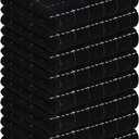 Homaxy 100% Cotton Terry Kitchen Towels(Black, 13 x 28 inches), Checkered Designed, Soft and Super Absorbent Dish Towels, 8 Pack