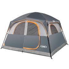6-Person Tent Waterproof Windproof, Double Layer Family Camping Tent with 1 Mesh Door and 5 Large Mesh Windows