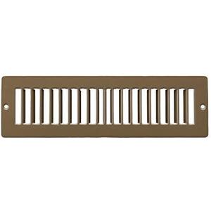 HVAC Premium 2" x 10" [Duct Opening] Toe Kick Vent Grille - HVAC Register Cover [Outer Dimensions: 3.5 X 11.5] - Brown