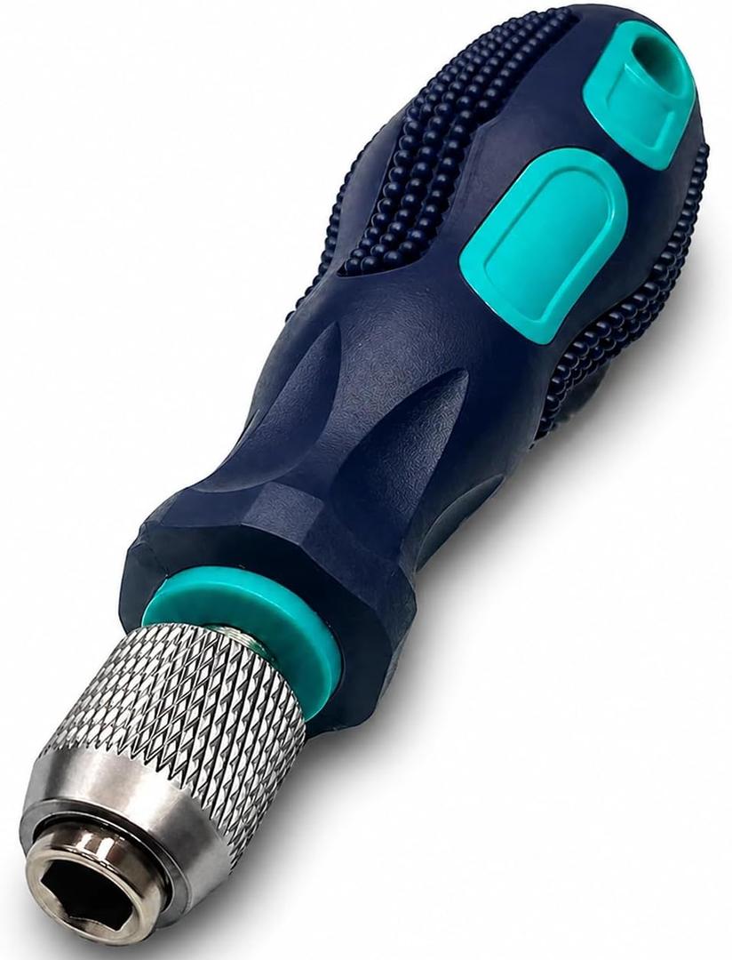 1/4" Bit Driver Handle, 1/4 inch Hex Quick Release Bit Handle,6.35mm Hex Screwdriver Bit Holder with Non-slip Handle