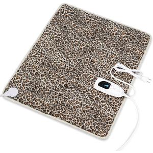 Heating Pad-Electric Heating Pads for Back,Neck,Abdomen,Moist Heated Pad for Shoulder,Knee,Hot Pad for Arms and Legs,Dry&Moist Heat & Auto Shut Off(Leopard Print, 20''24'')