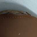 Adjustable Swivel Table with Faux Saddle Leather Cover & Heavy Duty Metal Leg, Laptop Stand for Bed, Sturdy TV Tray, Couch Table for Living Room (Brown)