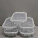 PrepNaturals 5 Pack 34 Oz Glass Meal Prep Containers - Dishwasher Microwave Freezer Oven Safe - Glass Storage Containers with Lids (Multi-Compartment)