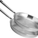 Misen 5-Ply Stainless Steel 10" & 12" Frying Pan Set - Professional Cookware for Induction, Gas and Electric - Dishwasher Safe, Oven Safe to 800F - Durable, Versatile, Even Heating