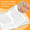 Elfew 8000+ Large Print Word Search Books for Adults & Teens & Seniors, 6-Pack with 330+ Themes Puzzles Activity Books for Brain Games & Stress ReliefInnovative Shape Word Search Design, 7.6*10.5
