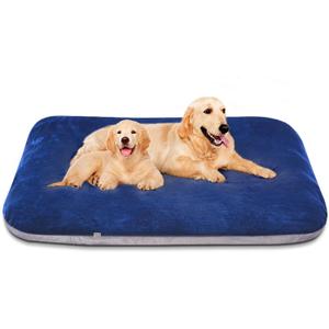 Magic Dog Super Soft Extra Large Dog Bed Jumbo Pet Beds Orthopedic 47 Inch Washable Anti Slip Dog Sleeping Mattress with Removable Cover, Blue XL