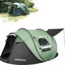 Pop Up Tents for Camping, 2/3/4 Person Camping Tent with Extra Storage, UV Protection Waterproof Tent Fully Taped Seams, 2 Doors Easy Pop Up Tent for Camping, Hiking and Traveling