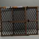 Babelio Baby Gate for Doorways and Stairs, 26-40" Auto Close Dog Gate, Press Guard C5, Easy-Install Pressure Mounted Safety Door, No Drilling Safety Gate for Child and Pets, Wood Pattern