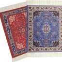 Rug Mouse Pad, 2 Pack Woven Rug Bohemian Style Carpet Mouse Pad for Table Dcor (wind)