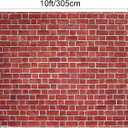 VitalCozy 10 x 8 ft Brick Wall Backdrop for Photoshoot Polyester Fabric Red Brick Backdrop Background for Fireplace Graduation Home Decoration Newborn Birthday Party