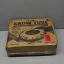 Snow Tube, 45''/48'' Rubber Snow Tubes with Commercial Grade Canvas Cover for Kids & Adults, Inflatable Heavy Duty Snow Sled Thickened Hard Bottom with Tow Strap, Sleds Winter Gifts