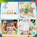 50 Pcs Mini Summer Beach Gnomes Figurines Bulk Small Ocean Rubber Figures to Hide Funny Little Hawaiian Luau Party Favors Gifts Ornament for Home Office Miniature Crafts Decorations