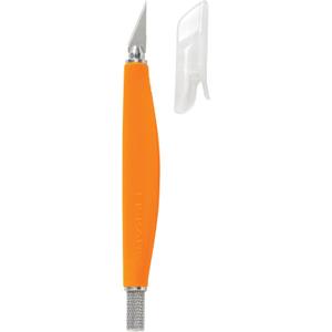 Fiskars Softgrip Craft Knife (12-67007097) and 5 Pack Standard Number 11 Blades