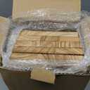 WOPITUES Wood Floating Shelves Set of 6, Shelves for Wall Decor, Farmhouse Shelf for Bedroom, Bathroom Storage Shelves, Book Shelves for Living Room - Rustic Brown (16.5 Inch)