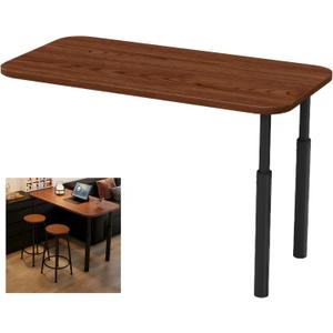 CycleCrew Large L-Shaped Desk Extension, 47.2" L Freestanding Desk Extender with Adjustable Height, Full-Size Tabletop Extension for Existing Desk, Space Saving Workstation Expansion for Home Office, 47.2 inches x 23.6 inches x 35.4 inches