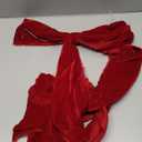 Extra Large Christmas Tree Topper Bows 15.7 x 47.2 Inches Giant Burgundy Christmas Velvet Decorative Bows with Long Streamers for Xmas Tree Wreath Party Holiday Farmhouse Home Decorations