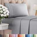 Twin Size 3 Piece Sheet Set - Comfy Breathable & Cooling Bed Sheets Set - Hotel Luxury Bedding for Women, Men, Kids, Teens, Boys & Girls - Deep Pockets, Soft and Wrinkle Free - Oeko-Tex - Steel Blue