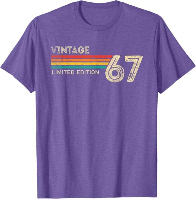 Vintage 1967 Limited Edition Birthday 1967 Men Women Vintage T-Shirt XS