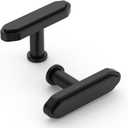 Asidrama 10 Pack Matte Black Kitchen Cabinet Knobs Cabinet Hardware Zinc Knobs for Dresser Drawers (Single Hole)