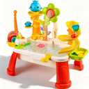 2026 Upgraded Water Table for Toddlers 3+, Water Table for Kids Ages 4-8 with Pump, Play Sink with Running Water, Kitchen Sink for Toddlers, Fishing Game and Outside Sensory Toy