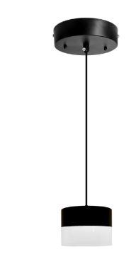 Jolux Lumidrum Mini Pendant Light for Kitchen Island & Dining Room - 5CCT Adjustable with Wall Switch, Black Finish, Dimmable Hanging Light Fixture, Modern Ceiling Chandelier for Home Decor.