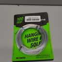 Picture Hanging Wire #5  50lbs Capacity  100ft  16 Gauge Non-Coated Steel | Flexible & Heavy-Duty | for Frames, Mirrors & Wall Dcor