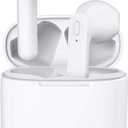 Wireless Earbuds 40H Playtime 8H Continuous Playtime Bluetooth Ear Buds, IPX6 Waterproof Stereo Sound Bluetooth Wireless Headphones with Microphone and Charging Case for iOS Android Sports (White)