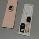 Smart Watch Fitness Tracker Make/Answer calls for Women Men with Heart Rate Blood Oxygen Sleep Monitor Sports Modes Step Calorie Counter IP68 Waterproof for Android Phones iPhone (Rectangle, Pink)