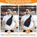 Pritent Crossbody Bags for Women Men Trendy Sling Bag Backpack Casual Chest Bag with Convertible Shoulder Strap